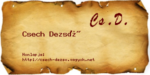 Csech Dezső névjegykártya